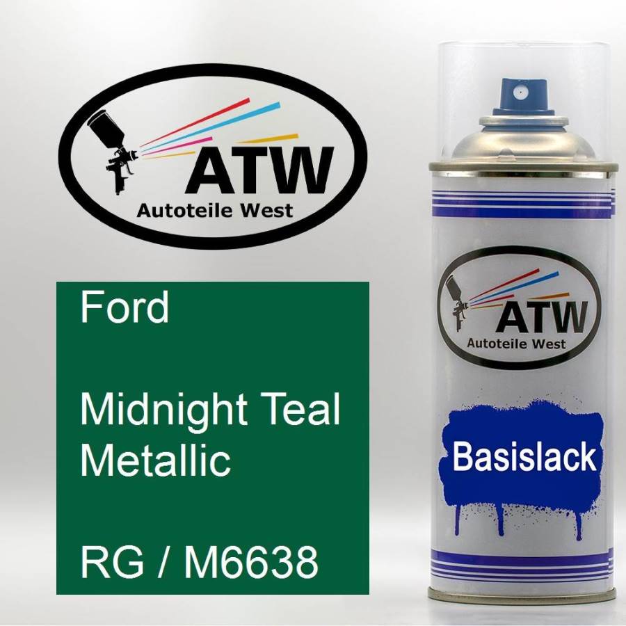 Ford, Midnight Teal Metallic, RG / M6638: 400ml Sprühdose, von ATW Autoteile West.